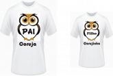 Kit 2 camisetas Pai e Filho CORUJA